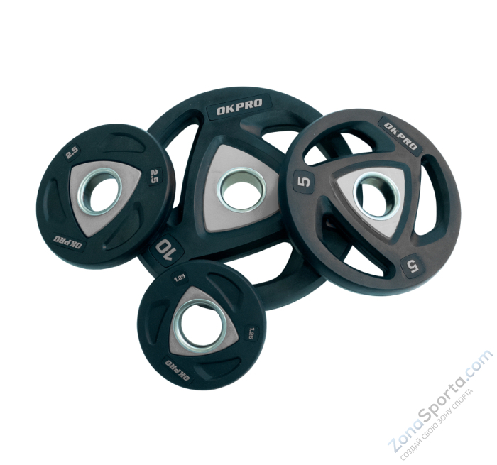 Диск олимпийский полиуретановый 1,25 кг OKPRO OK2037A-125-G