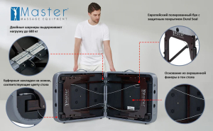 Массажный стол складной Master Montour LX (76 см)широкий