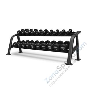 Набор обрезиненных гантелей  27.5-50 кг Bronze Gym BGDBR275-500
