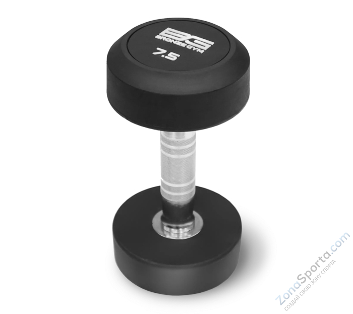 Набор обрезиненных гантелей Bronze Gym, 27.5-50 кг - 10 пар, шаг 2,5 кг