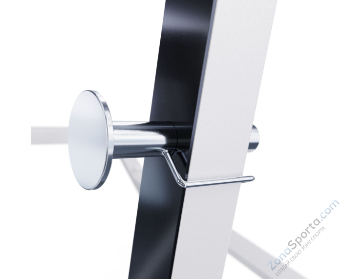 Скамья со стойками под штангу DFC GORILLA белая, с партой для бицепса